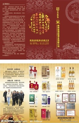 城固酒业3折页图片